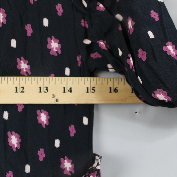 Free People Dress Women Extra Small Calico Skies Ruffle Floral Maxi Boho Prairie - Picture 12 of 14